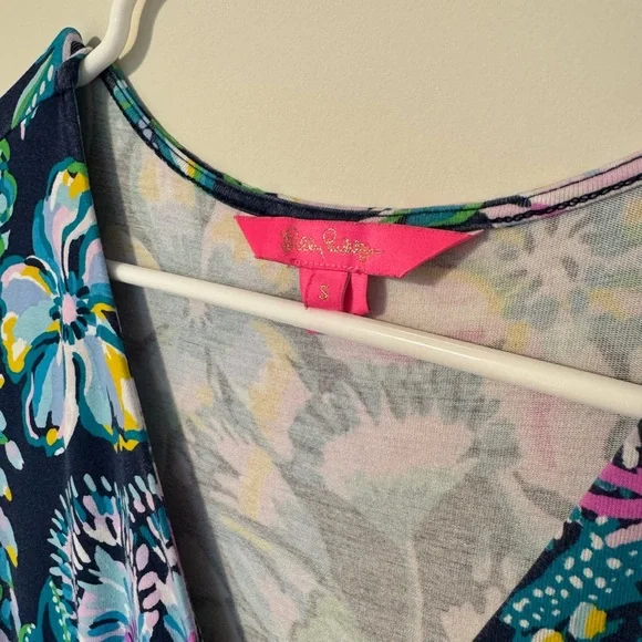 Lilly Pulitzer Montague Long Sleeve Faux Wrap Maxi Dress sz S - Picture 4 of 4